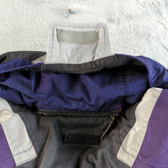 Vintage 90s Spyder USA Ski Jacket Mens Large Black Purple Winter Coat Thinsulate - Picture 11 of 13